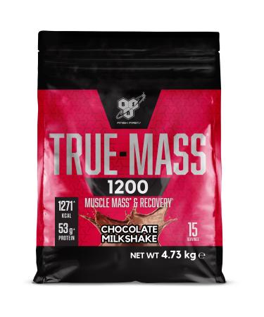 BSN True Mass 1200 Protein Powder Mass Gain with Whey and Carbohydrate Isolate Weight & Muscle Gain & Post Workout Recovery Chocolate Milkshake Taste 15 Servings 4.8 kg