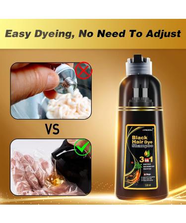 FONDIIA Herbal Brown Hair Color Shampoo 500ML - Instant 3-in-1 Hair Dye for Natural Gray, Brown, and Black Hair Coloring - 15-Minute Refreshing Formula - Buy Online on GoSupps.com