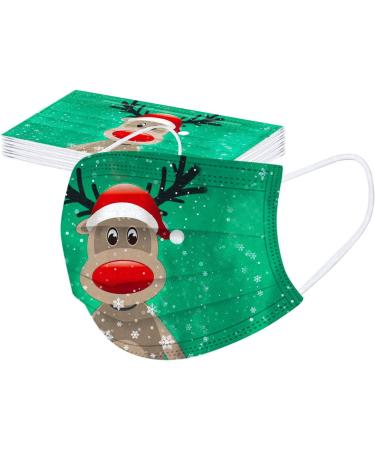 10PCS Christmas Face_Masks Disposable for Women - Christmas Face_Mask Disposable for Adult Breathable 3 Layer Protection Layer Christmas_Masks for Man with Nose Clip and Ear Loops - Buy Online on GoSupps.com