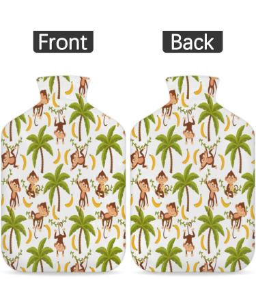 Cute Monkey Heat Bottle with Fluffy Cover | 2L Hot Water Bottle for Cozy Nights & Pain Relief | Perfect for All Ages - Buy Online on GoSupps.com