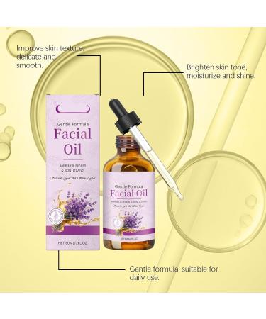 TS TAC-SKY Lavender Facial Moisturizing Oil - Nourishes Skin Enhances Complexion Brightens & Soothes Daily Gentle Skincare(3PCS) - Buy Online on GoSupps.com