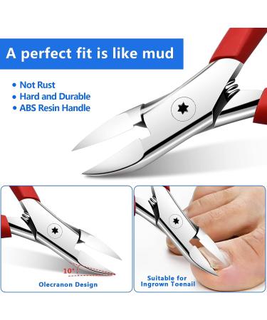 Professional Thick Toenail Clippers Set for Men, Women, and Seniors - Long Handle, Medical Grade Blades for Ingrown Nails - Heavy Duty Toenail Cutter Tool - Buy Online on GoSupps.com