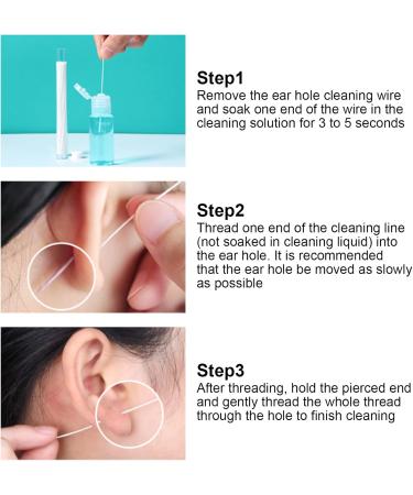 70 Pieces Ear Hole Floss Earrings & Cleaning Kit | Disposable Aftercare Solution for Piercings | Minty Ear Care for Women & Girls - Buy Online on GoSupps.com