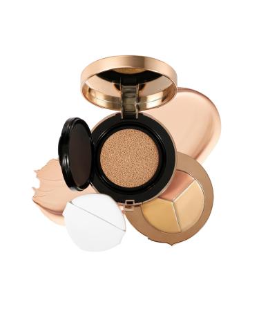 Anglicolor Air Cushion CC Cream Mushroom Head Foundation Full Coverage Moisturizing BB Cream Makeup Long Lasting Matte Concealer-02 Light-Medium (101)