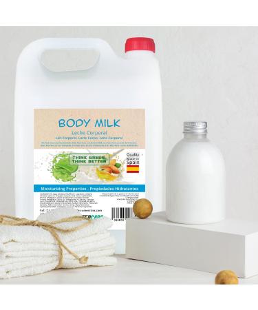 Body Milk with Aloe Vera and Almond Milk 5 Liter Bottle Intensive Hydration Made in Spain Ideal for Dry and Sensitive Skin Daily Use - Buy Online on GoSupps.com