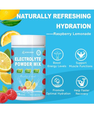 Buy No Sugar Electrolytes Powder - Keto Hydration Drink Mix with BCAAs & Vitamins | Raspberry Lemonade - 75 Servings | Non-GMO Enhanced with Himalayan Salt - Buy Online on GoSupps.com