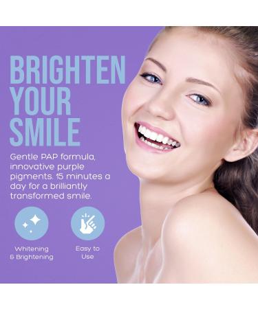 Billion Dollar Smile LED Teeth Whitening Kit - Peroxide-Free Ultimate Purple Pap Solution | Fast Results - Up to 10 Shades Lighter | Top Up Gel 3X 3ml - Buy Online on GoSupps.com