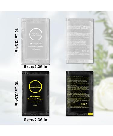 Travel Size Shampoo & Body Wash Bulk - Mini Hotel Toiletries (60 Pack) | Individually Wrapped Shower Gel for Guests - Buy Online on GoSupps.com