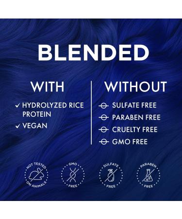 VOODOO Blue Hair Paint (Serenity) 8 Oz | Vegan & Cruelty-Free Temporary Hair Dye | Bright Vivid Color | Ammonia Sulfate & Paraben-Free Semi-Permanent Hair Color - Buy Online on GoSupps.com
