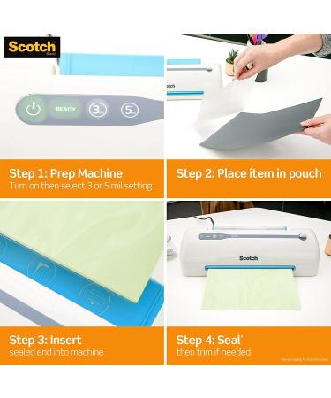 Scotch Thermal Laminating Pouches  25 Pack Laminating Sheets  3 Mil  11 x 17 Inches  Education Supplies & Craft Supplies  For Use With Thermal Laminators  Legal Size Sheets (TP3856-25) - Buy Online on GoSupps.com