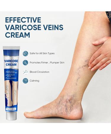 Varicose Veins Cream for Natural Treatment - Strengthen Capillary Health, Improve Blood Circulation - 20g - Buy Online on GoSupps.com
