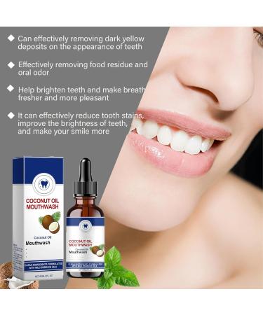 Ourlyard Mouthwash Ourlyard Coconut Oil Mouthwash Essential Oil Coconut Oil for Teeth Teeth Whitening Mouthwash Freshest Breath (2pcs) - Buy Online on GoSupps.com