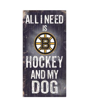 Fan Creations NHL Boston Bruins Schild Boston Bruins Hockey und My Dog Boston Bruins 6 x 12 Team
