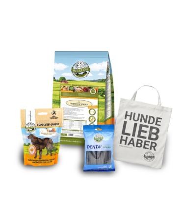 Bellfor Rottweiler Food Set 4.250 kg, Contains Cold-Pressed Dog Food, Delicious Treats and Dental Care Products for Dogs
