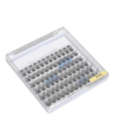 Eyelash Clusters Mixed Long Lasting Grip Lightweight D-curl Mixed Individual Lashes Fluffy Easy to Remove 8/10/12/14/16mm for Cosplay
