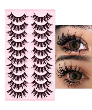 10 Pairs Manga Lashes - Wet Look 16mm D Curl Spiky Volume Faux Mink Anime & Cosplay Lashes - Thick Manhua False Eyelashes (SD01) - International Shipping Available - Buy Online on GoSupps.com