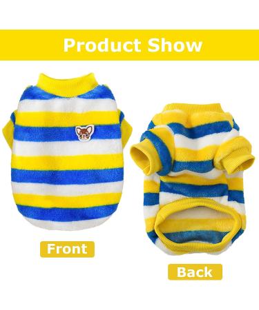 XS Dog Sweater Fleece - Small Dog Clothes for Boy Girl Cats - Cold Weather Chihuahua & Teacup Yorkie Sweater - X-Small Winter Outfit in Green+Blue - Buy Online on GoSupps.com