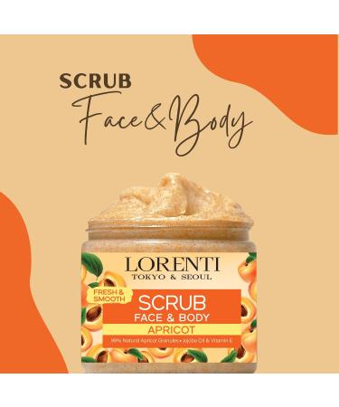 Granulated Natural Apricot Scrub | Exfoliating Face & Body Cleanser with Jojoba Oil & Vitamin E | Tightens Skin & Removes Dead Skin Cells - Buy Online on GoSupps.com