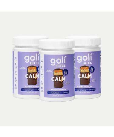 Goli® Calm Ashwagandha Bites - 90 Count - Milk chocolate acai berry flavor, with KSM-66® Ashwagandha - for stress reduction and more - Vegetarian, Gluten-Free & no added preservatives. 30 Count (Pack of 3)