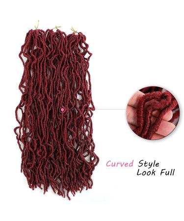 Soft Locs 24 Inch Crochet Hair 6 Packs Burgundy Color Faux Locs Crochet Hair - Pre Looped Synthetic Hair for Black Women (Pack of 6) - 24 Inch BUG - Buy Online on GoSupps.com