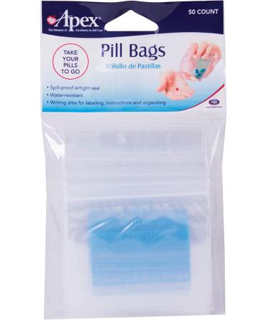 Apex Pill Bags â€“ 50 Count | Durable, Convenient Medication Storage - Buy Online on GoSupps.com