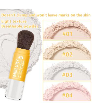 Buy Sunscreen Setting Powder SPF 35 - Mineral Brush Powder for Oil Control & Natural Matte Finish | Lightweight Translucent Loose Powder for All Skin Types - Buy Online on GoSupps.com