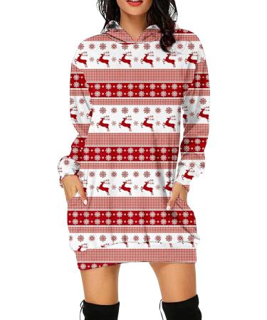 Shop Hanxiulin Women's Christmas Skirt & Mini Dress - Oversized Sweater Hoodies & Elegant Elk Party Outfits - Buy Online on GoSupps.com