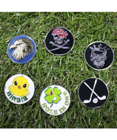 GOLTERS Golf Ball Markers Clips Pack of 6 Mixed 05 - Golf Gifts Set - Buy Online on GoSupps.com