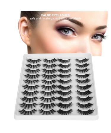 Buy 20 Pairs 6D False Eyelashes | Natural Thickening Soft Reusable Extensions (MC-12) for Stunning Eyes International Shipping Available - Buy Online on GoSupps.com