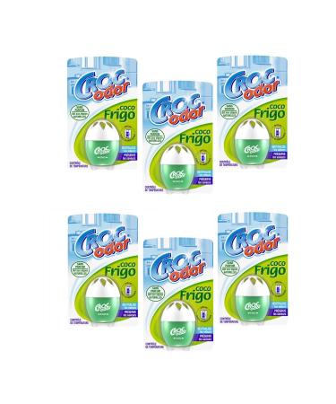 CROC'ODOR 6 pieces Cocos refrigerator air freshener (33 g) refrigerator cleaner odor neutralizer