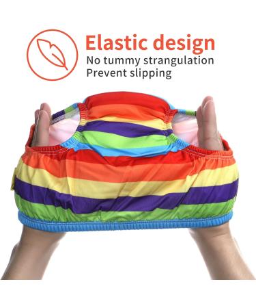 Swimbobo Reusable Absorbent Swim Diaper Washable Striped Swim Trunks (M Pink Flamingo) for Baby Boys and Girls - Buy Online on GoSupps.com
