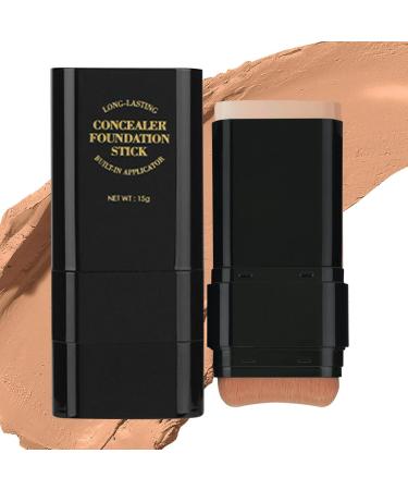 Full Coverage Foundation Stick | 15g Skin-Fitting Foundation Concealer - Double-Headed Face Cream for Girls Long-Lasting Under-Eye Cream - Buy Online on GoSupps.com