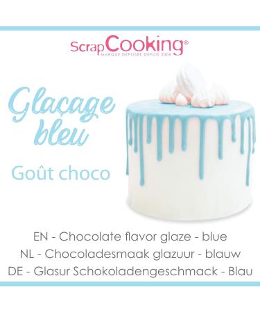 Scrapcooking Drip Cake Glasur Blue 140g - Quick-Drying Cake Glaze for Drip Cakes Cookies and Donuts - Perfect Birthday Decoration - Buy Online on GoSupps.com