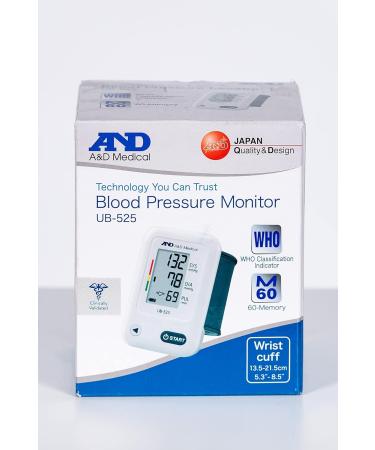 A&D Medical UB-525 Wrist Blood Pressure Monitor White - Accurate Readings Anywhere - Buy Online on GoSupps.com
