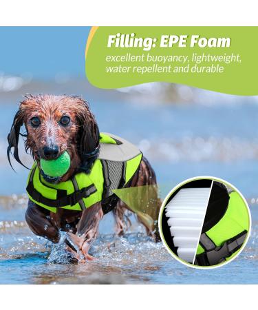 Buy Cit toile Life Jacket for Small Dogs - Adjustable & Lightweight Buoyant Safety Gear for Chihuahua Dachshund Bulldog - Perfect for Water Sports - GRUN L Green M - Buy Online on GoSupps.com