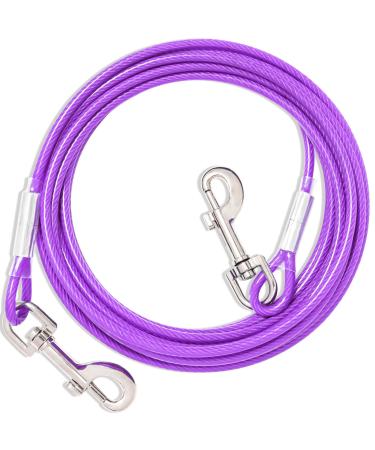 Tie Out Leashes For Dogs 3/6/9/15m Tie Out Cables For Dog Yard Leash Yard Leash For Medium To Large Dogs (Purple 9m) 9m Purple - Buy Online on GoSupps.com