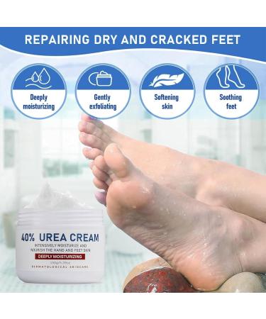 Cr me l'Ur e 40% Cr me pour les Pieds Lotion Cicatrisante pour les Pieds pour la Peau S che Craquel e Rugueux Cream R paratrice Hydratante pour les Pieds pour Hommes Femmes 150g 150 g (Lot de 1) - Buy Online on GoSupps.com