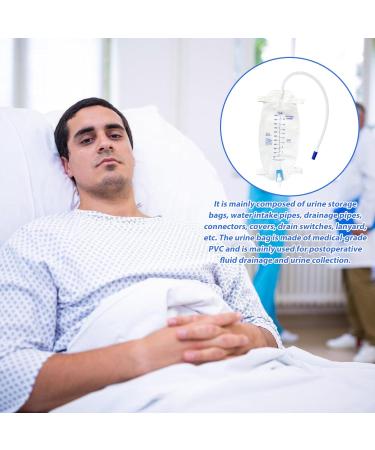  BAIFULAI Set of 6 leg urine bags 1000 ml capacity urinary drainage bags urine collection bags drainage bags with 2 straps valve and T-connector - Buy Online on GoSupps.com