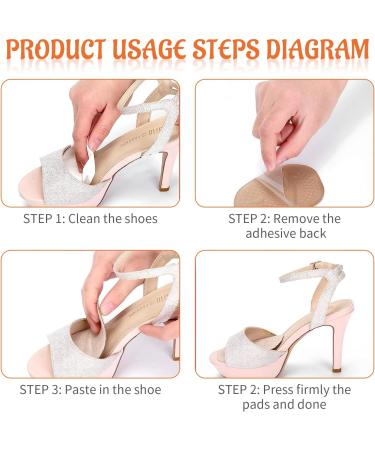 Forefoot & Bale Cushions - Reusable Gel Insoles for High Heels - Pain Relief Inserts for Men & Women - 6 Pairs Multicolored - Buy Online on GoSupps.com
