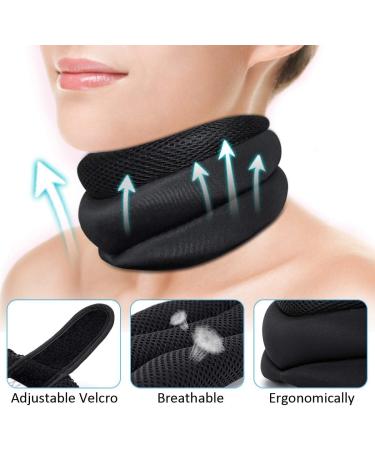 Ergonomic Neck Support Brace for Pain Relief - Soft Foam Collar for Stabilizing Vertebrae & Sleeping Comfort - Grey - Buy Online on GoSupps.com