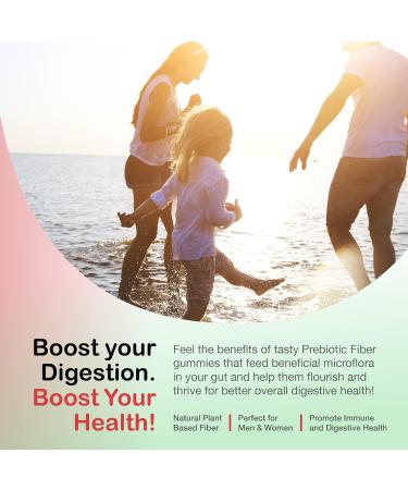 Yum-Vs Prebiotic Fiber Gummies: 5g Digestive Aid for Adults & Kids - Keto Friendly Daily Fiber Supplement - Unflavored - 90 Count - Buy Online on GoSupps.com