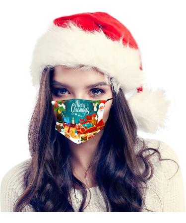 Deholifer Breathable Washable Christmas Fabric Mask for Adults | Adjustable Cotton Mouth & Nose Protection - Buy Online on GoSupps.com