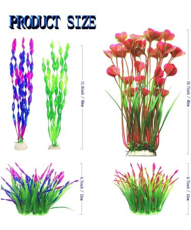 QIODAZOO 7 PCS Plastic Aquarium Plants - Realistic Artificial Aquatic Decorations for Fish Tanks - Buy Online on GoSupps.com