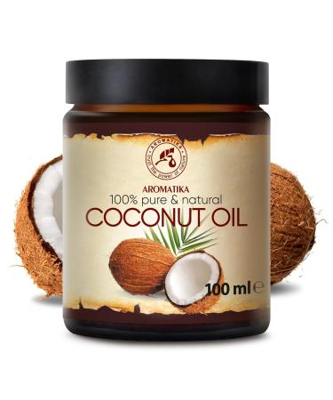 Coconut Oil 100ml - 100% Pure Cold-Pressed Cocos Nucifera - Glass Jar | Intensive Care for Face Body & Hair - Indonesia - Buy Online on GoSupps.com