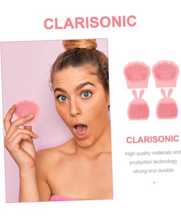 minkissy 20 Pcs Rabbit Ears Facial Brush Facial Cleansing Massage Face Scrubber Face Wash Brush Silicone Baby Cradle Cap Brush Silicone Brush Pink Miss Silica Gel Pore Brush Portable Light Pinkx5pcs 7.5x7.5cmx5pcs - Buy Online on GoSupps.com