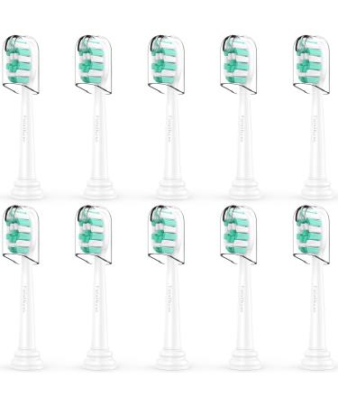 Futulkyus Toothbrush Replacement Heads for Philips Sonicare ProtectiveClean DailyClean Electric Toothbrush Head 2 Series Plaque Control Gum 4100 5100 C2 C3 G2 HX9023 Snap-on, 10 Pack