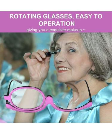 Stylish Foldable Makeup Glasses for Women - +2.0 Reading Glasses for Presbyopia - Pink Makeup Reading Glasses - Buy Online on GoSupps.com