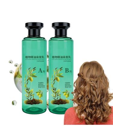 Hair Dye | 260ml Nourishing Cream with Plant Oil | Pack of 2 Hair Dyes for Women | Covers White and Gray Hair for Adults and Seniors | Hairdressers