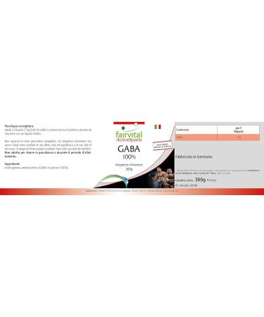Fairvital | GABA 100% Powder 300g - BOX for 200 Days - Highly Dosed - VEGAN - Gamma-aminobutyric - Buy Online on GoSupps.com