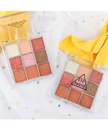 AMY'S DIARY 9 Colors Pink Glitter Eye Shadow Palette - Eye Makeup Cosmetics for Daily Sparkling Looks - O08 - Buy Online on GoSupps.com